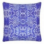Photo of blue 45cm x 45cm cushion cover with floral print