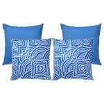 Photo of 4 mediterranean inspired outdoor cushion covers