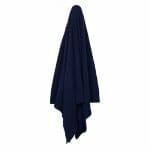 Gorgeous navy knitted throw made of pure cotton