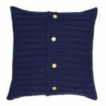 Elegant navy blue square cushion in 50cm x 50cm size