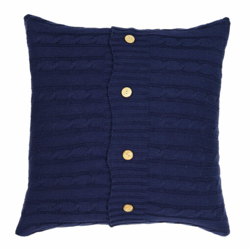 Elegant navy blue square cushion in 50cm x 50cm size