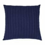 Back view of large 50cm x 50cm cushion cover in navy blue colour