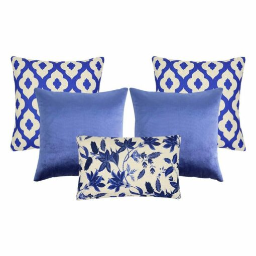 Elegant collection of Hampton inspired cushion covers in white and blue colours