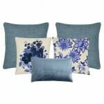 Elegant collection of Hampton inspired blue and white cushion covers