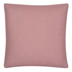 Image of plain blush pink cushion cover in 45cm x 45cm size