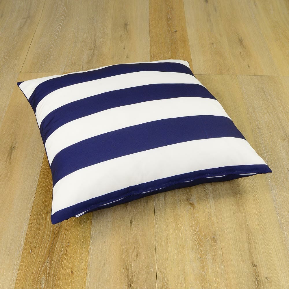 Buy Otama Striped Waterproof Navy Outdoor Floor Cushion Cover 70cm x 70cm Online Simply