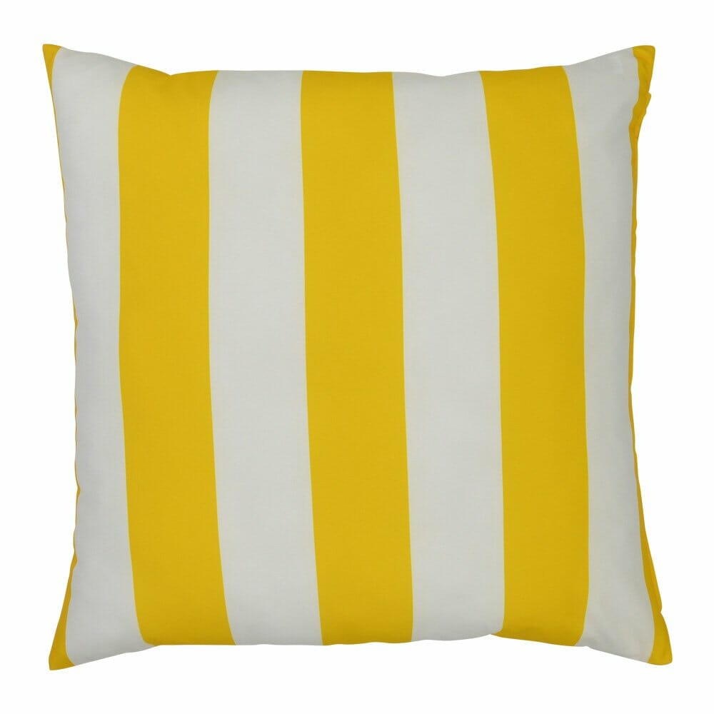 Otama Striped Waterproof Yellow Outdoor Floor Cushion Cover - 70cm X 70cm