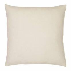 A waterproof outdoor cushion cover that is beige solid colour on both sides.