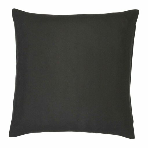 A waterproof outdoor cushion cover that is back solid colour on both sides.
