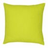 A waterproof outdoor cushion cover that is green solid colour on both sides.