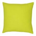 A waterproof outdoor cushion cover that is green solid colour on both sides.