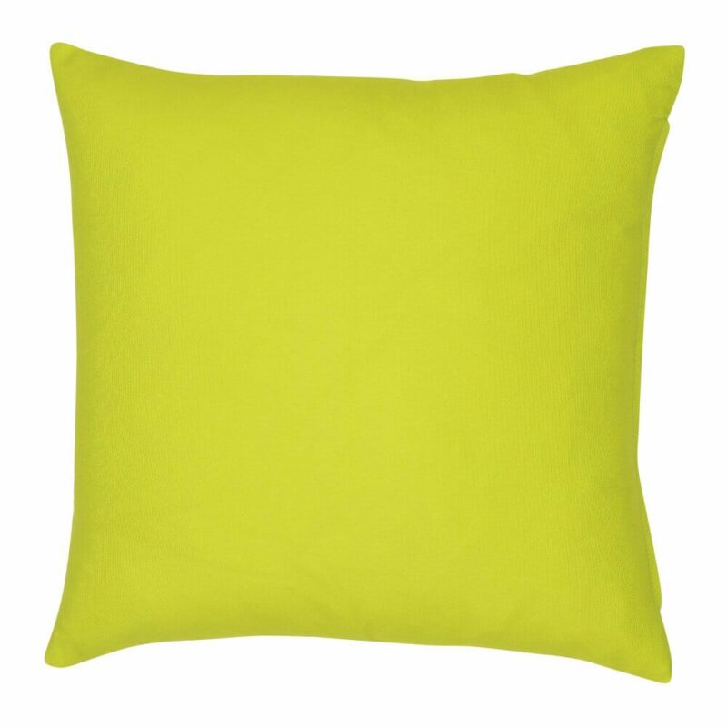 A waterproof outdoor cushion cover that is green solid colour on both sides.