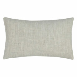 Image of rectangular cushion made of stone coloured linen material