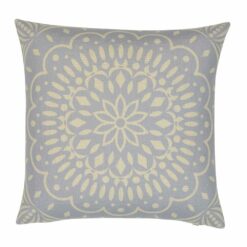 Baby blue 45cm x 45cm cushion cover with Mandala design