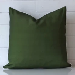 Lovely olive cushion made from outdoor fabric and in an elegant large size.