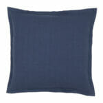 Navy-coloured linen cushion cover