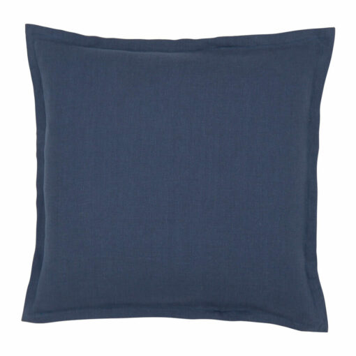 Navy-coloured linen cushion cover