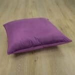 Image of purple velvet floor cushion cover in 70cm x 70cm size