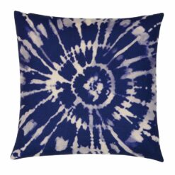 45cm x 45cm cotton linen blend cushion with large tie-dye design