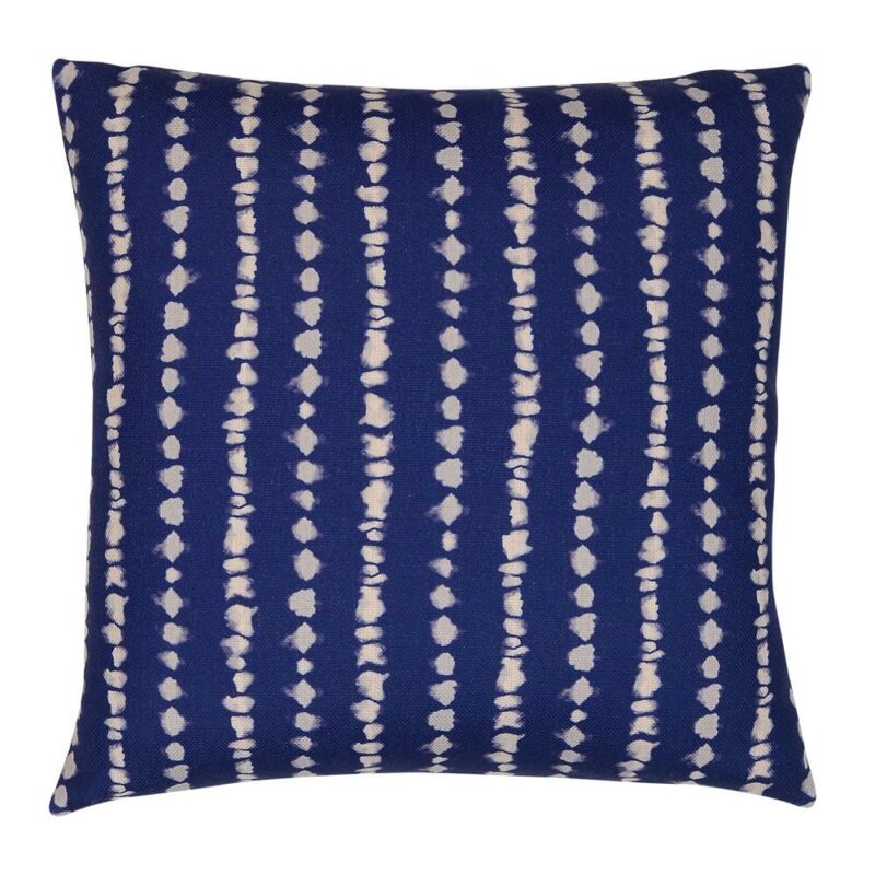 Ribbon Ink Cushion Cover - 45cm x 45cm - SC664-45 Navy blue and white cushion cover made of cotton linen fabric
