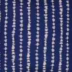 Navy blue cotton linen blend cushion with white stripes
