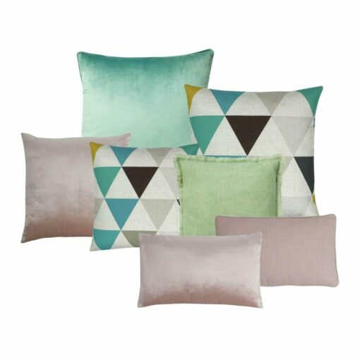 Photo of 7 cushion cover collection in green and rose colour