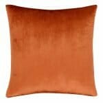 Image of 45cm x 45cm rust velvet linen cushion
