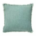 Photo of green sand blasted cotton cushion cover