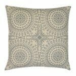 Mandala inspired cushion cover in soft grey print