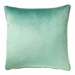 Large square velvet cushion cover in spearmint colour