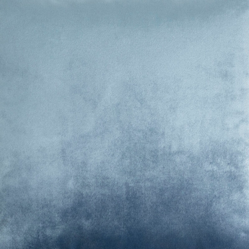 closer look at a Velvet cushion in Ocean Blue colour