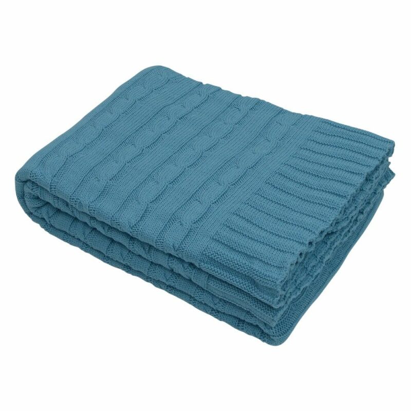 Gorgeous teal couch throw 150cm x 130cm