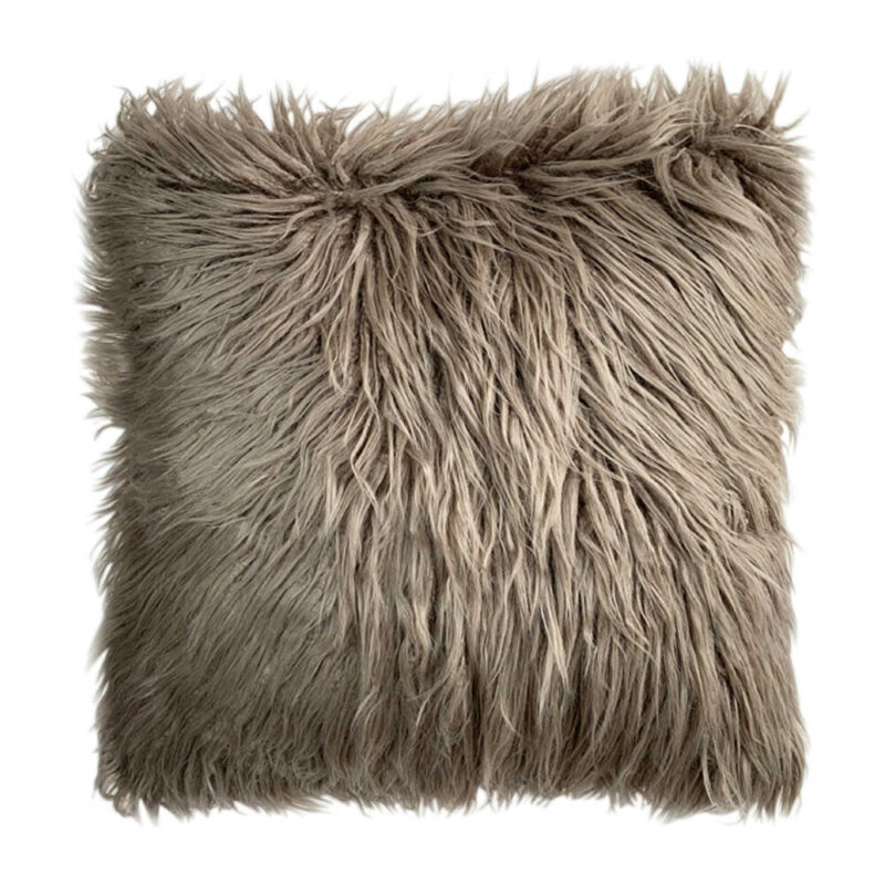 Wallaby Cushion Fur Cover - 45cm x 45cm - SC685-45 Faux fur 45cm x 45cm cushion cover in light mink colour
