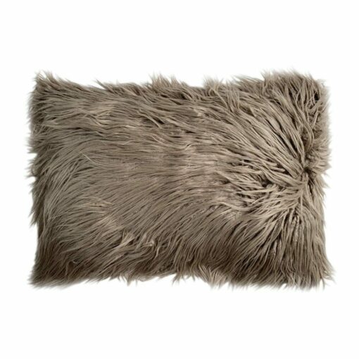 30cm x 50cm accent light mink fur cushion