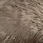 30cm x 50cm fur rectangular fur cushion in shiny neutral light mink colour