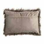Zipper side of light mink rectangular cushion cover in 30cm x 50cm size