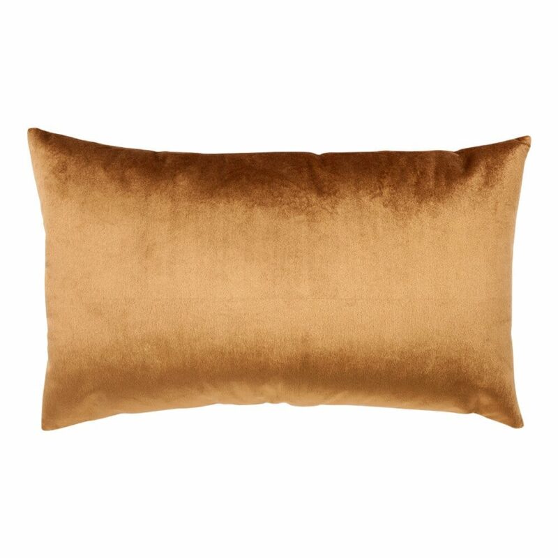 Walnut Velvet Linen Rectangular Cushion Cover SC503-30 Image of walnut brown rectangular cushion cover in velvet and linen material