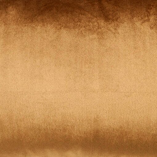 Close up image of walnut velvet linen cushion in rectangular shape