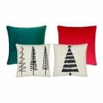 Photo of 4 Christmas cushion cover set in red, green, white and blue colours