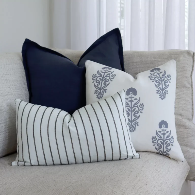 The 3 cushions couch cushions set nestled in the corner of the sofa create a cozy spot, blending comfort and style seamlessly.