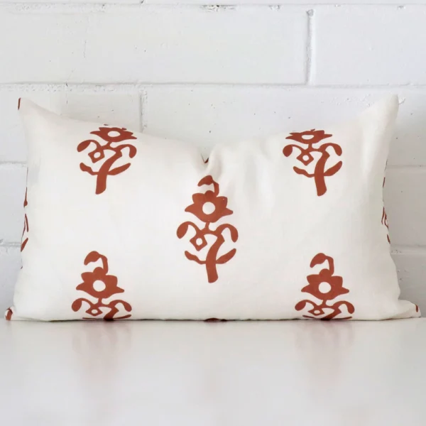Aria Linen Terracotta Cushion Cover - Rectangle
