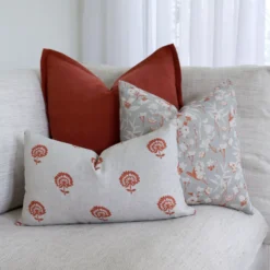 The patterns and colours of the set of 3 Avery couch cushions are perfectly matched together.