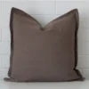A superior linen chocolate brown cushion cover in a classy large size.