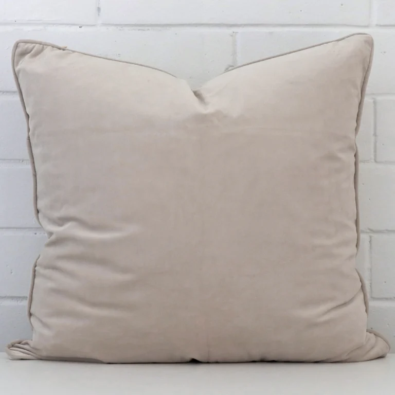Vibrant grey cushion cover constructed from velvet fabric and shown in a large size.