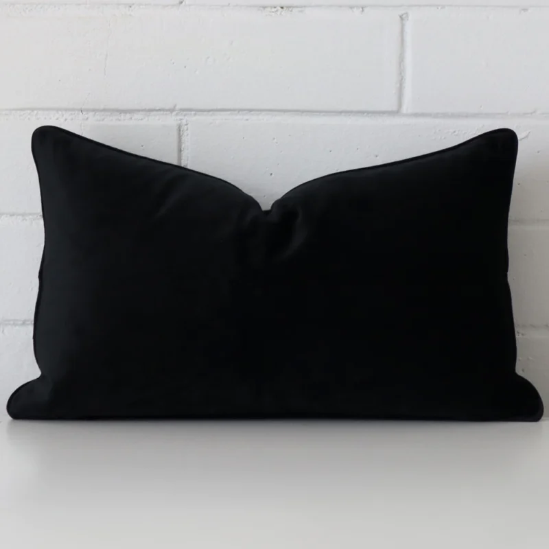 black-velvet-rectangular-cushion-cover-30cm-x-50cm-sc764-30 A superior velvet black cushion cover in a classy rectangle size.