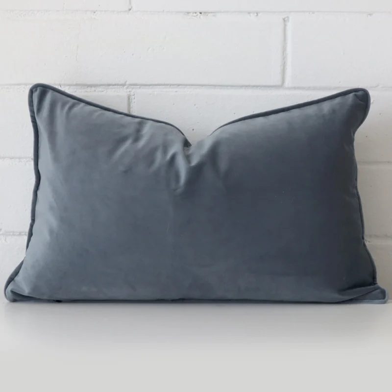 blue-grey-rectangular-velvet-cushion-cover-30cm-x-50cm-sc432-30 A bold velvet cushion in a sleek rectangle size with a blue grey tone of colour.