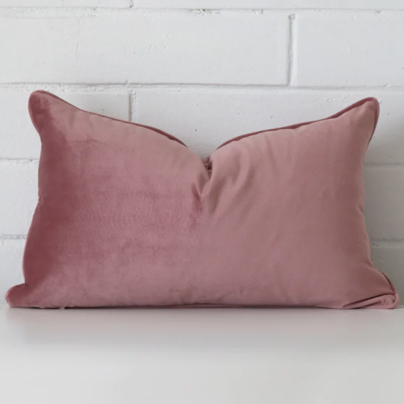 blush-velvet-rectangular-cushion-cover-30cm-x-50cm-sc777-30 A graceful rectangle blush cushion with a style on durable velvet fabric.