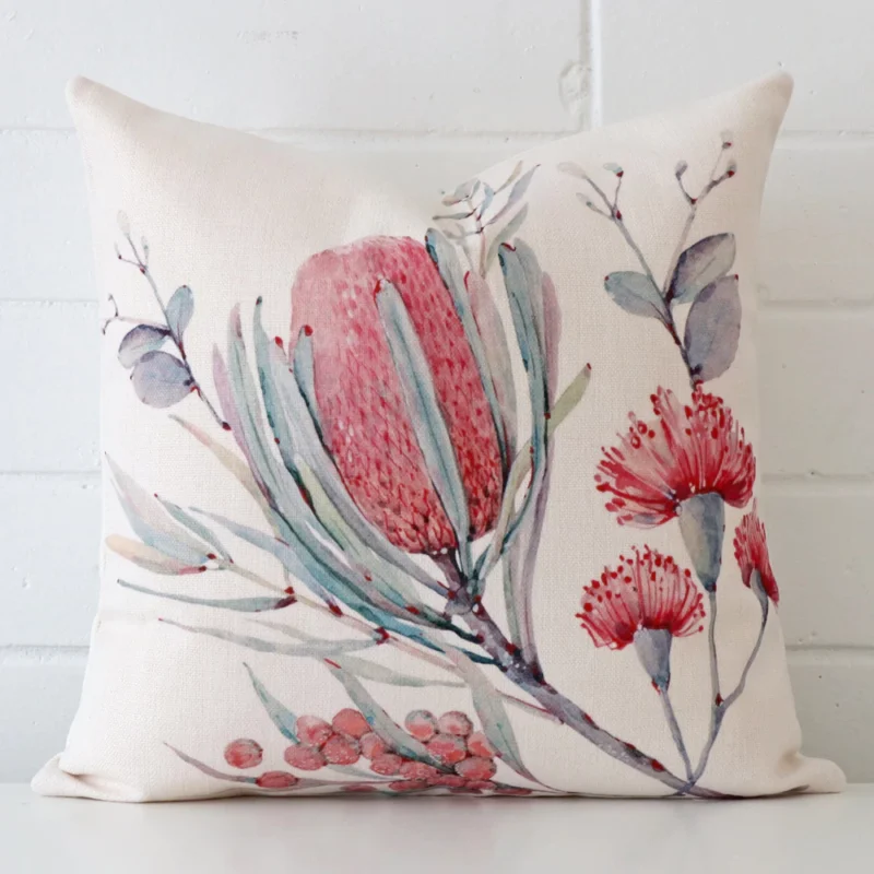 botanical-pink-posy-cushion-cover-45cm-x-45cm-sc822-45 A superior linen cushion cover yielding a floral style and in a classy square size.
