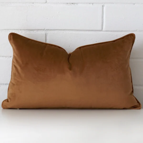 Ochre Velvet Cushion Cover - Rectangle