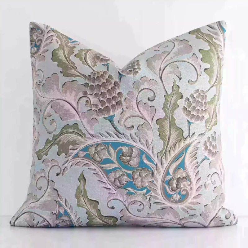 buta-acorn-cushion-cover---sc647-45 Gorgeous square linen cushion cover that has a hue. It has a colourful and a graceful patterned design.